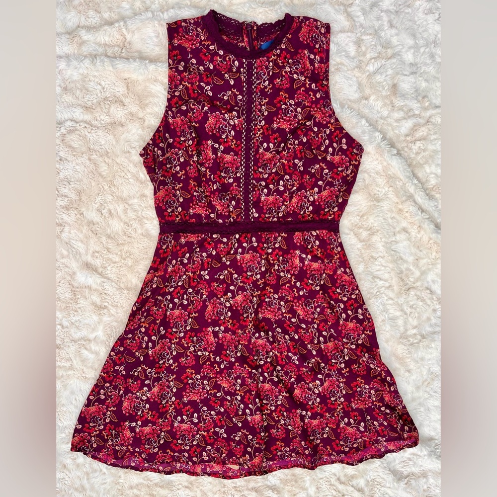 Floral and Lace Skater Dress